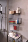 Ikili Set Dekoratif Ferforje Mutfak Banyo Ofis Salon Duvar Rafı Kitap Makyaj Obje Kaktüs Rafı - 2