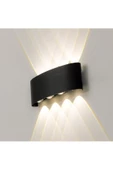 12 Watt 8 Mercekli Dekoratif Işık Süzmeli Led Aplik, Modern Led Armatür  İç ve Dış Mekan Aplik - 3