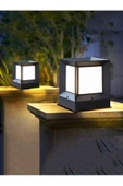 Antrasit Renk Kare Küp Bahçe Aydınlatma Armatürü - Set Üstü Aplik thumbnail 1