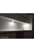 Açma Kapama Düğmeli, Çift Prizli, Beyaz Işık Ledli, Banyo Mutfak Tezgah Altı Üstü, Dolap İçi Armatür - 5