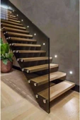 Mat Siyah Metal Kasa 3 Watt Kare Sensörsüz Gün Işığı Iç Mekan Merdiven Ve Basamak Armatürü - 1