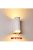 5 Adet Beyaz Işık Beyaz Kasa Çift Yönlü Dekoratif Iç Ve Dış Mekan Duvar Apliği thumbnail 5