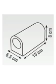 10 Adet Iç - Dış Mekan Dekoratif Çift Yönlü Modern Aplik - Oval Beyaz - 6