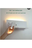 Fullreyon Yatak Başı Led Aplik Kablosuz Şarj Okuma Lambası Beyaz Kasa Günışığı Işık - 7