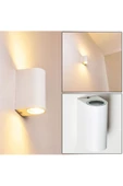 10 Adet Iç - Dış Mekan Dekoratif Çift Yönlü Modern Aplik - Oval Beyaz - 1