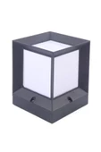 Antrasit Renk Kare Küp Bahçe Aydınlatma Armatürü - Set Üstü Aplik thumbnail 2