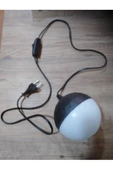 1,5 Metre Kablolu, Arapuatalı, Fişli, 25 Watt Beyaz Işık Led Ampul, Kendin Yap Avize,Lambader Ampulü - 1