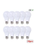 10 Adet 9 Watt E27 Duylu Led Ampul - Beyaz Işık- 10'lu Paket thumbnail 2