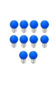 10 Adet K2 MAVİ Işık 5 Watt Led Gece Lambası Ampulü, E27 Duylu Ağaç Feneri Ampulü - 1