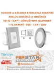 Yuvarlak Günışığı Analog Sensörlü Led Spot Koridor Ve Basamak Armatürü - 3