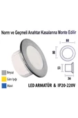 Led Armatür Krd08 Ip20 - 220v Beyaz Işık thumbnail 2