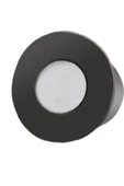 Mat Siyah Metal YUVARLAK Kasa, 3 Watt SENSÖRSÜZ, BEYAZ IŞIK, İç Mekan, Merdiven Ve Basamak Armatürü thumbnail 1