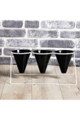 Vıpclass 3 Saksılı Metal Çiçek Standı - Saksılar Dahil - Vbs - 2
