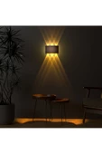 Uranüs Eskitme Kasa Amber Işık Ledli Dekoratif Işık Süzmeli Iç Dış Mekan Modern Aplik - 2