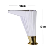 Mobilya Kanepe Masa Sehpa Ayağı 12 Cm Beyaz Baza Ayak 4 Adet - Masa Ayakları - Tek Ebat - 3