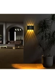 Uranüs Amber Işık Ledli Dekoratif Işık Süzmeli Iç Ve Dış Mekan Modern Bahçe Balkon Salon Teras Aplik - 3