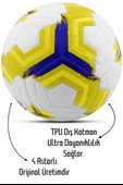 Telvesse Orijinal Futbol Topu Premiera Sert Zemin Halı Saha Futbol Topu Hibrit Sarı No:5 thumbnail 3