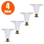 Mobilya Kanepe Masa Sehpa Ayağı 12 Cm Beyaz Baza Ayak 4 Adet - Masa Ayakları - Tek Ebat - 1