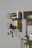 Ikili Set Banyo Mutfak Makyaj Kitap Baharat Çok Amaçlı Metal Raf - 4