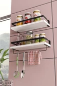 Olea Dekoratif Duvar Rafı Banyo Mutfak Düzenleyici Set Sukulent Kaktüs Rafı Organizer Raf - 2