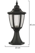 Set Üstü Fener Siyah Dış Mekan Bahçe Aydınlatma Armatürü - 2