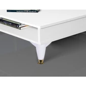 Mobilya Kanepe Masa Sehpa Ayağı 12 Cm Beyaz Baza Ayak 4 Adet - Masa Ayakları - Tek Ebat - 4