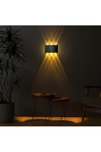 Uranüs Amber Işık Ledli Dekoratif Işık Süzmeli Iç Ve Dış Mekan Modern Bahçe Balkon Salon Teras Aplik - 2