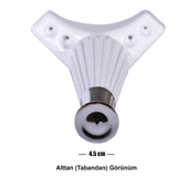 Mobilya Kanepe Masa Sehpa Ayağı Baza Ayak Beyaz 12 Cm (4 ADET) - Masa Ayakları - Tek Ebat - 5