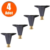 Mobilya Kanepe Masa Sehpa Ayağı Baza Ayakları Siyah 12 Cm (4 ADET) - 1