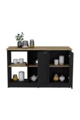 Tdesigno Bengi Mutfak Adası - Antrasit-150 Cm-Oturma Alanlı-Masa - 5