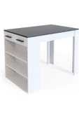 Tdesigno Infınıty Mutfak Adası Mutfak Masası Beyaz-Antrasit-120 cm - 3
