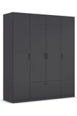 Tdesigno Alçin Giyinme Dolabı - Çok Amaçlı Dolap - Gardırop 180 Cm-4 Kapaklı-1 Çekmeceli - 2