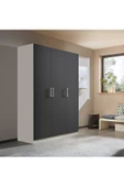 Tdesigno Almina Giyinme Dolabı - Çok Amaçlı Dolap - Gardırop 135 Cm-3 Kapaklı thumbnail 1