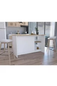 Tdesigno Bengi Mutfak Adası - Antrasit-150 Cm-Oturma Alanlı-Masa - 1