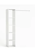 Tdesigno Eliz Açık Giyinme Dolabı - Gardırop Beyaz 120 cm - 2