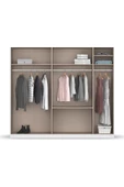 Tdesigno Araz Giyinme Dolabı - Çok Amaçlı Dolap - Gardırop 225 Cm-5 Kapaklı-2 ÇEKMECELİ - 5
