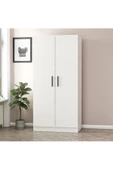 Tdesigno Tdesıgno Hira Giyinme Dolabı - Çok Amaçlı Dolap - Gardırop 80 Cm Beyaz - 2