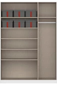 Tdesigno Almina Giyinme Dolabı - Çok Amaçlı Dolap - Gardırop 135 Cm-3 Kapaklı - 4