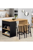 Tdesigno Milena Mutfak Adası - Alt Modül 130 Cm Antrasit-Atlantik Çam - 3