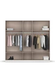 Tdesigno Alev Giyinme Dolabı - Çok Amaçlı Dolap - Gardırop 225 Cm-5 Kapaklı-3 Çekmeceli - 4
