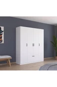 Tdesigno Alçin Giyinme Dolabı - Çok Amaçlı Dolap - Gardırop 180 Cm-4 Kapaklı-1 Çekmeceli thumbnail 1