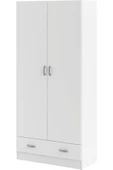 Tdesigno Aysu  Giyinme Dolabı - Çok Amaçlı Dolap - Gardırop 80 Cm-2 Kapaklı-1 Çekmeceli - 5