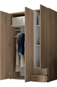 Tdesigno Ahu Giyinme Dolabı - Çok Amaçlı Dolap - Gardırop 120 Cm-3 Kapaklı-2 Çekmeceli - 6