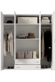 Tdesigno Ahter Giyinme Dolabı - Çok Amaçlı Dolap - Gardırop 160 Cm-4 Kapaklı-2 Çekmeceli - 5