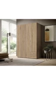 Tdesigno Ahu Giyinme Dolabı - Çok Amaçlı Dolap - Gardırop 120 Cm-3 Kapaklı-2 Çekmeceli - 1