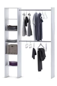 Tdesigno Efil Açık Giyinme Dolabı Gardırop Beyaz 140 cm - 2