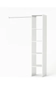 Tdesigno Eliz Açık Giyinme Dolabı - Gardırop Beyaz 120 cm - 3