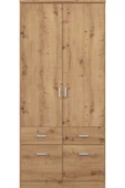 Tdesigno Aksu  Giyinme Dolabı - Çok Amaçlı Dolap - Gardırop 90 Cm-2 Kapaklı-2 Çekmeceli - 3