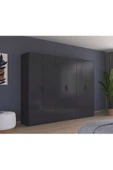 Tdesigno Alev Giyinme Dolabı - Çok Amaçlı Dolap - Gardırop 270 Cm-6 Kapaklı-3 Çekmeceli - 2