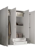 Tdesigno Ahter Giyinme Dolabı - Çok Amaçlı Dolap - Gardırop 160 Cm-4 Kapaklı-2 Çekmeceli - 3